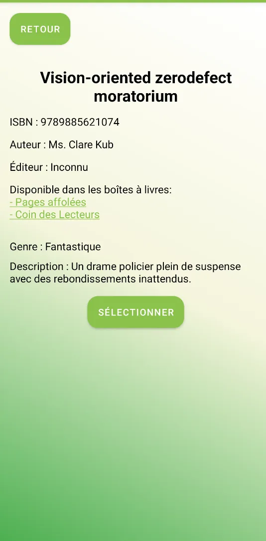 Informations détaillées d'un livre